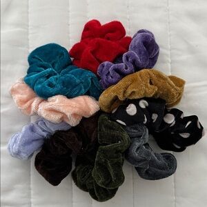 10 piece Velvet Scrunchies